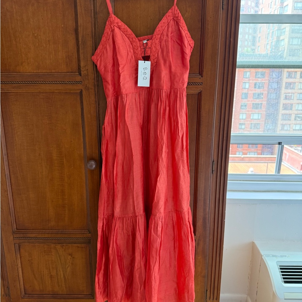 SEA Coral Sleeveless Maxi Dress